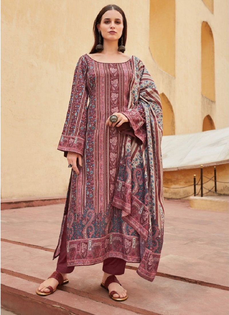 Fida Lahza Digital Pashmina Dress Materials Catalog
